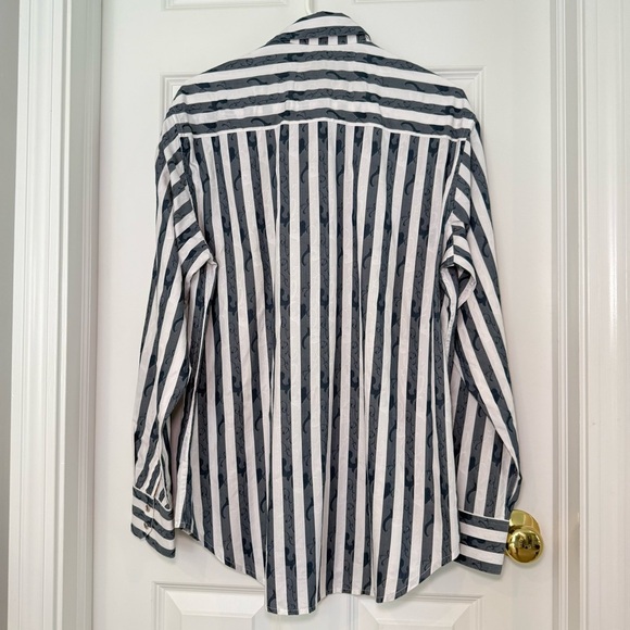 Robert Graham Striped Button Down Shirt Size M - Picture 2 of 11
